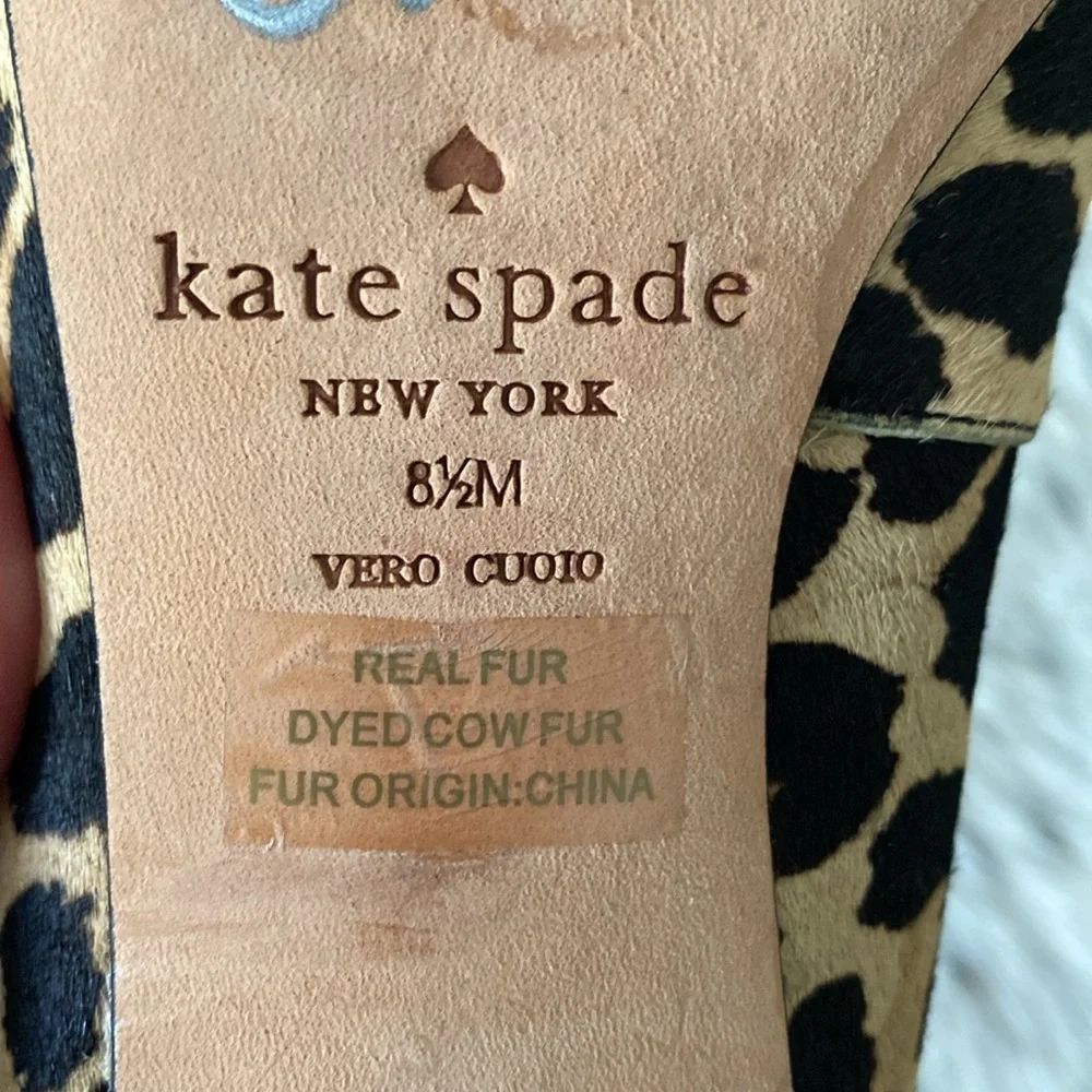 kate spade Leopard Print Ballet Flats - Tan/Black